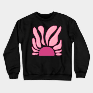 pink flower Crewneck Sweatshirt